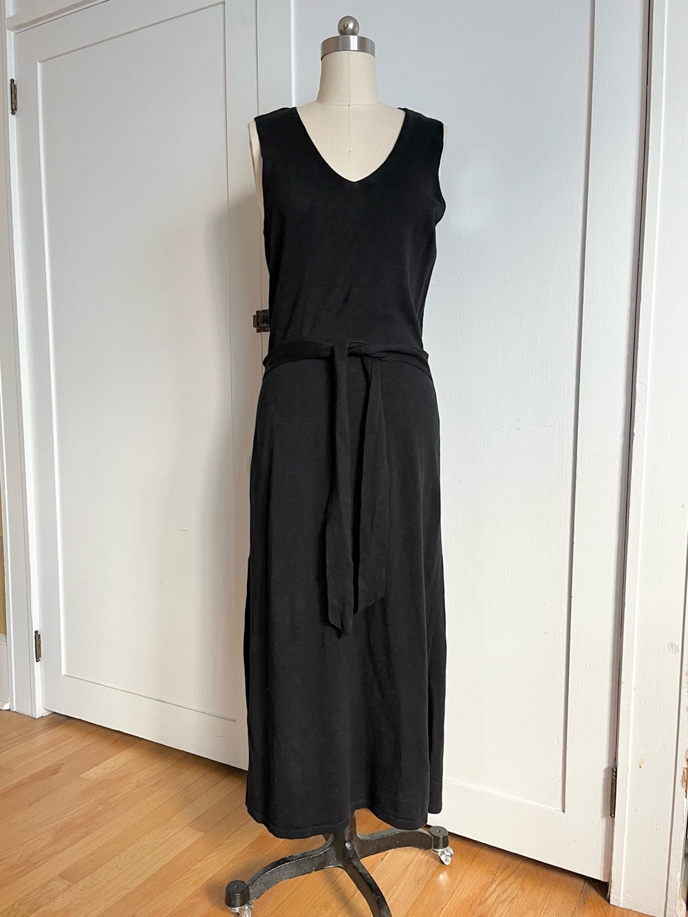 Garnet Hill Black Lightweight Sweater Dress